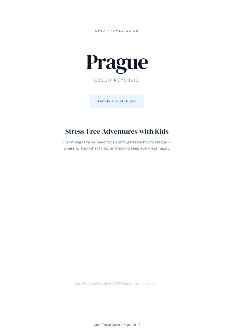 Prague Family Travel Guide: Cover