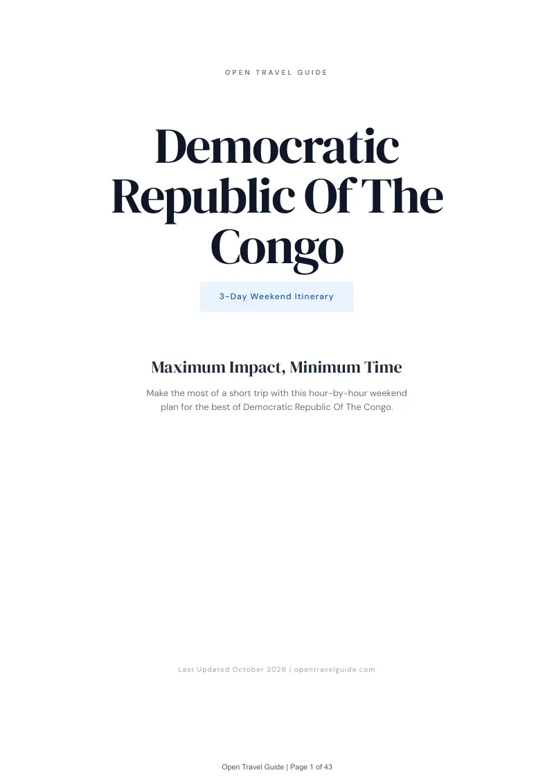 Democratic Republic Of The Congo 3-Day Weekend Itinerary: Cover