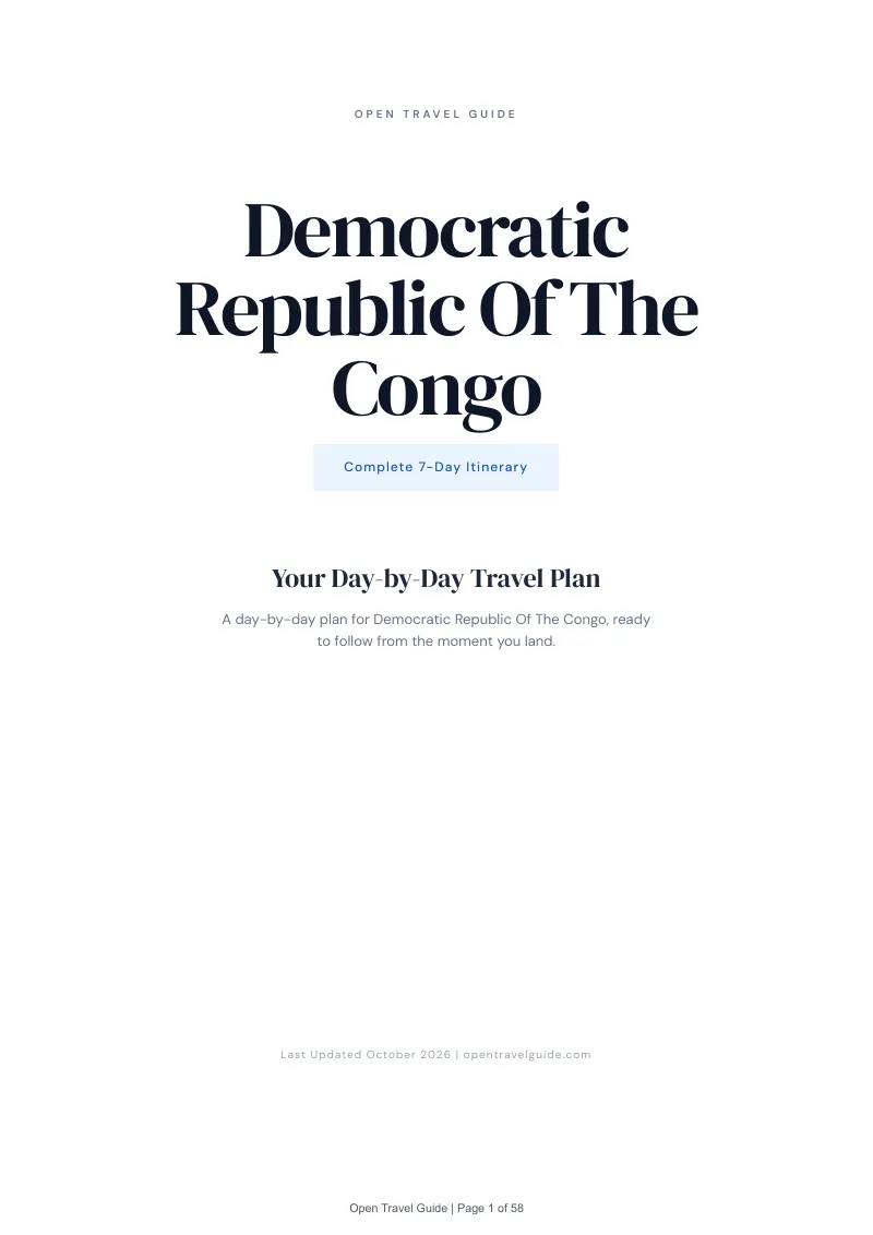 Democratic Republic Of The Congo 7-Day Itinerary: Cover