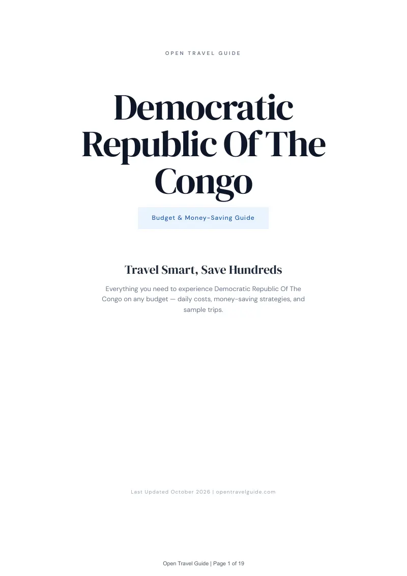 Democratic Republic Of The Congo Budget & Money-Saving Guide: Cover