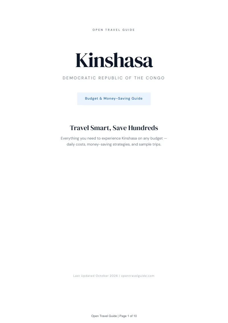 Kinshasa Budget & Money-Saving Guide: Cover