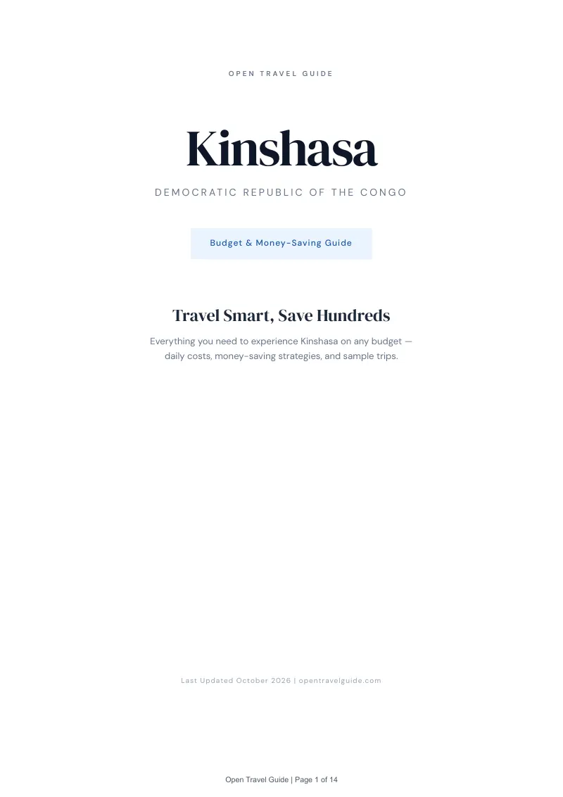 Kinshasa Budget & Money-Saving Guide: Cover