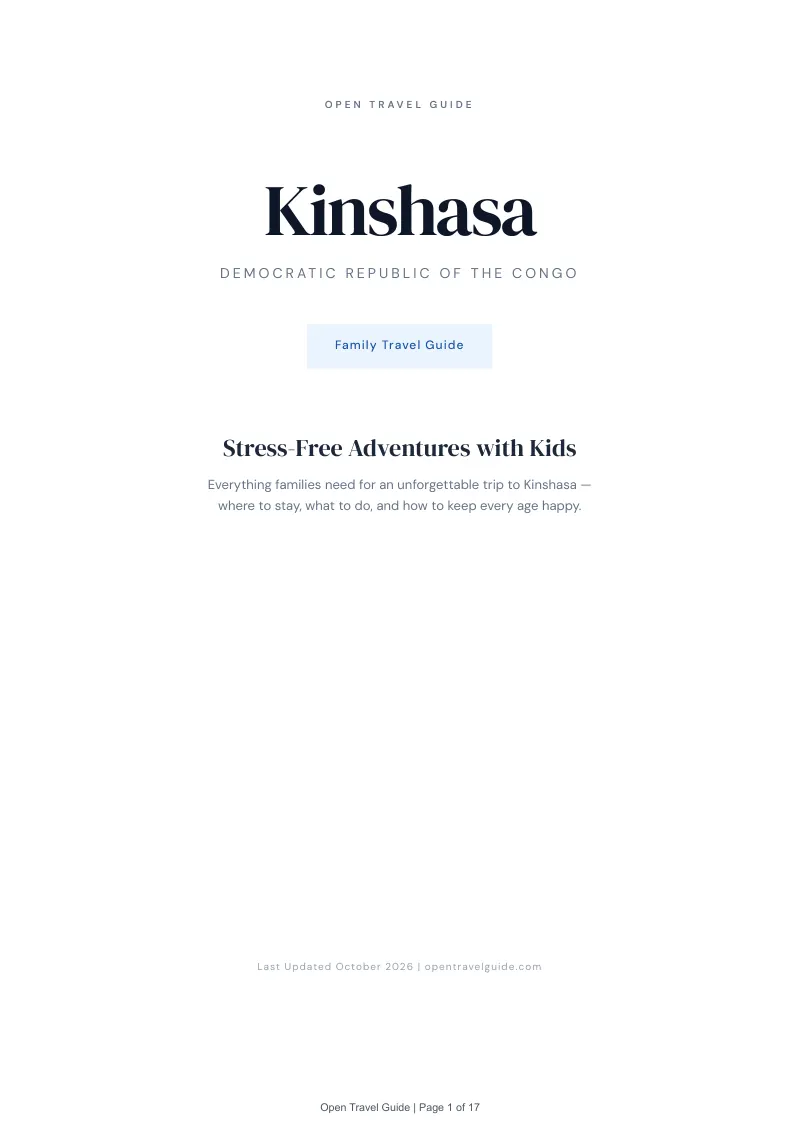 Kinshasa Family Travel Guide: Cover