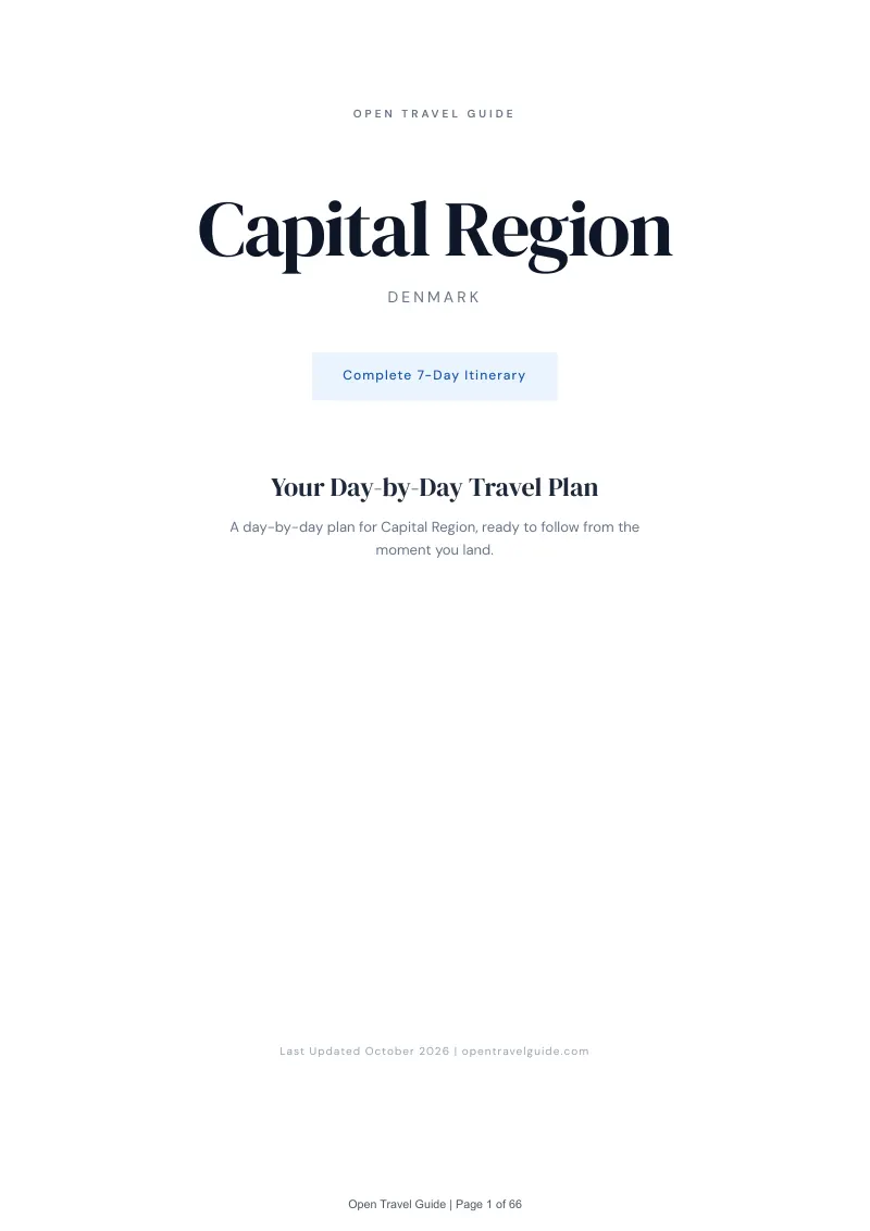 Capital Region 7-Day Itinerary: Cover