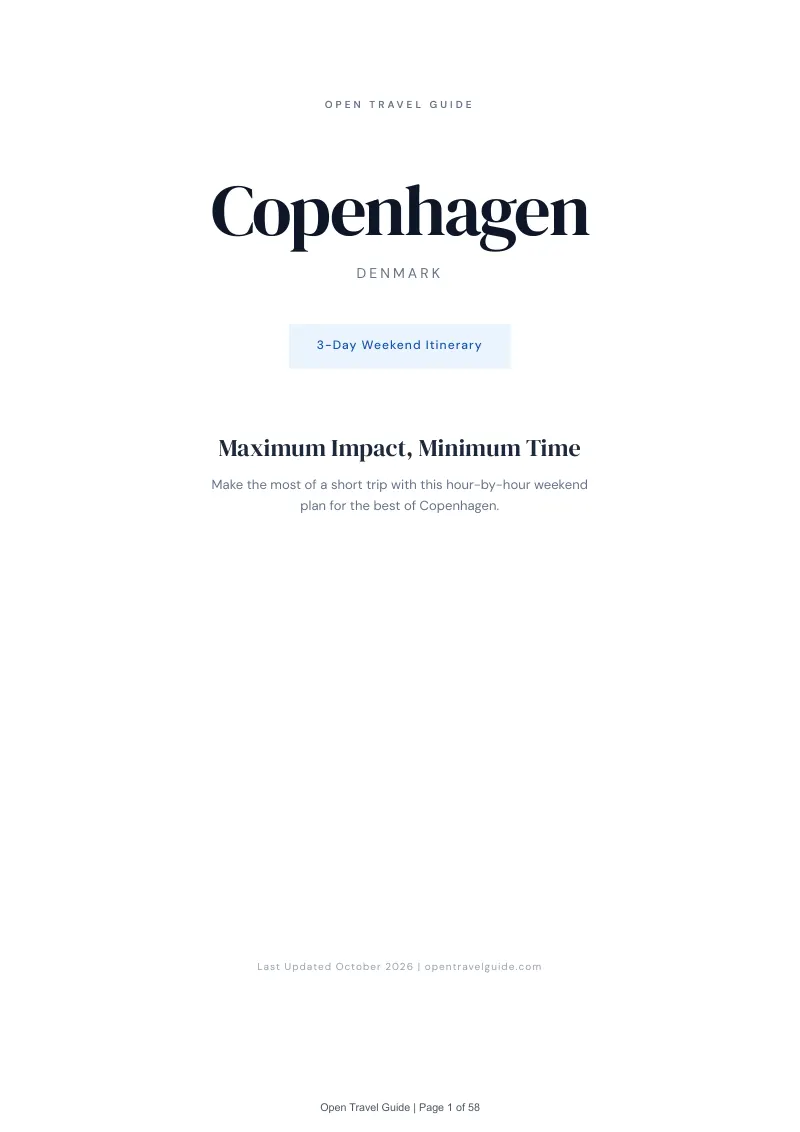 Copenhagen 3-Day Weekend Itinerary: Cover
