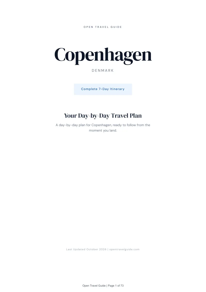 Copenhagen 7-Day Itinerary: Cover