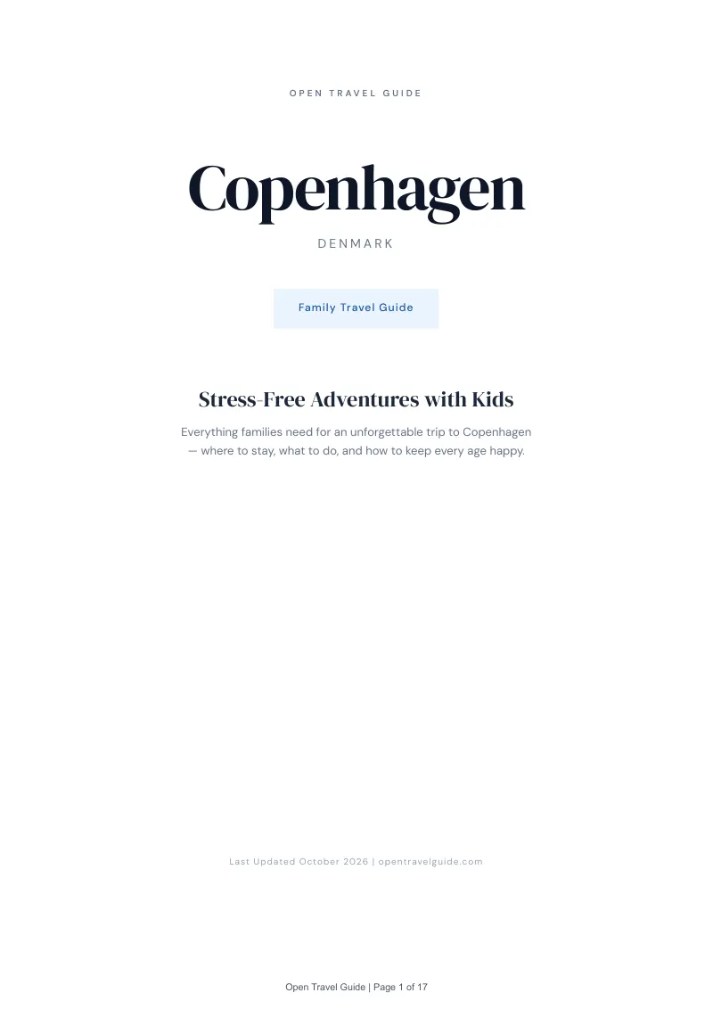 Copenhagen Family Travel Guide: Cover