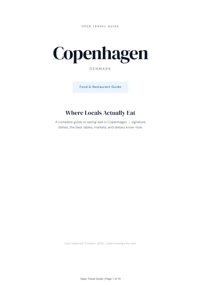 Copenhagen Food & Restaurant Guide: Cover