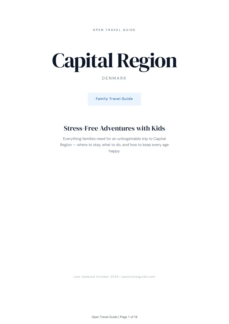 Capital Region Family Travel Guide: Cover