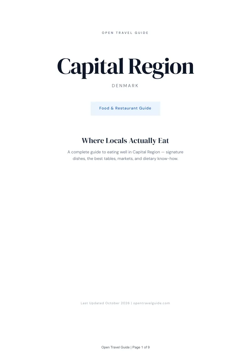 Capital Region Food & Restaurant Guide: Cover
