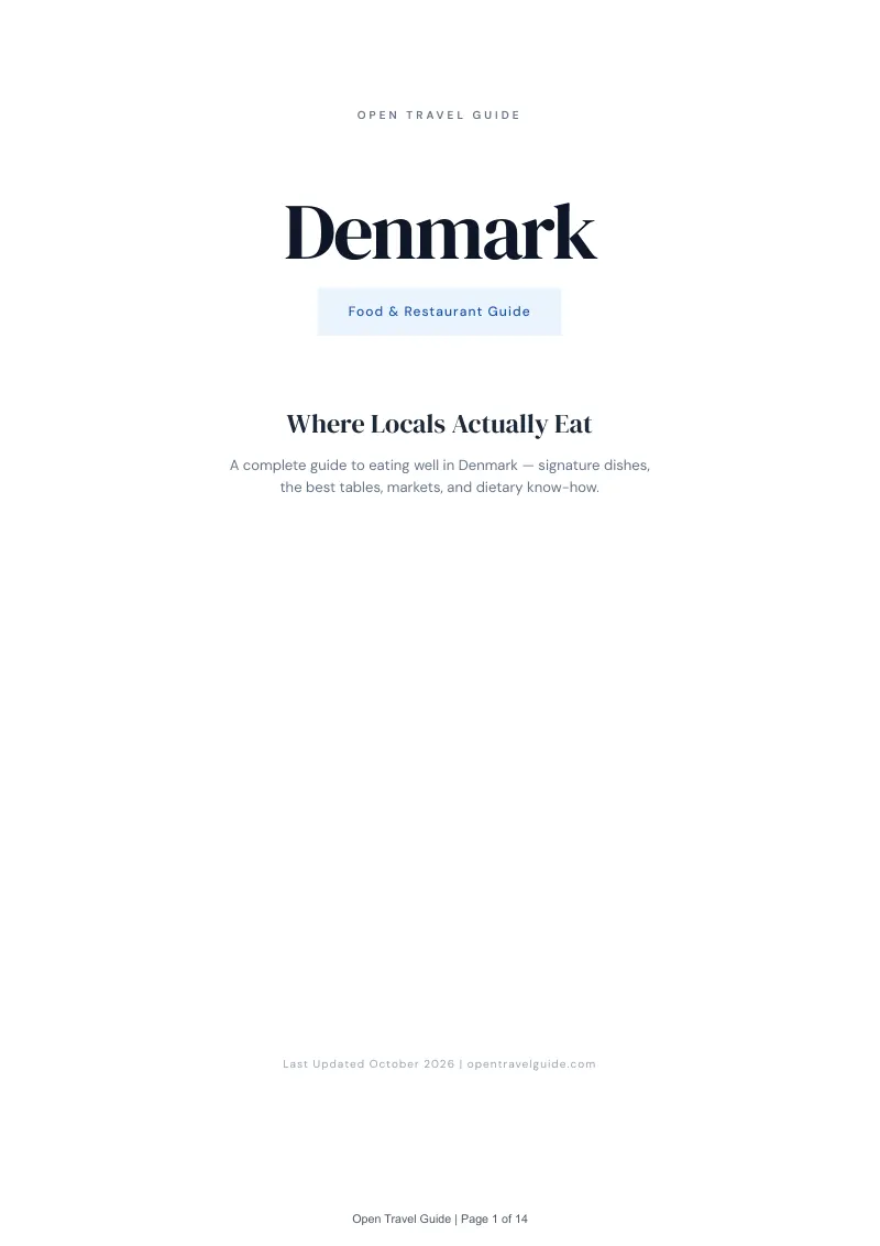 Denmark Food & Restaurant Guide: Cover