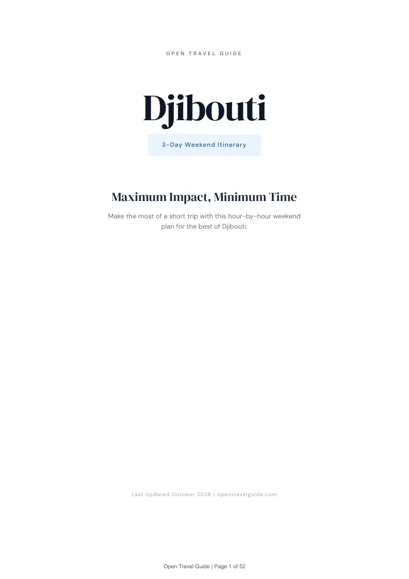 Djibouti 3-Day Weekend Itinerary: Cover