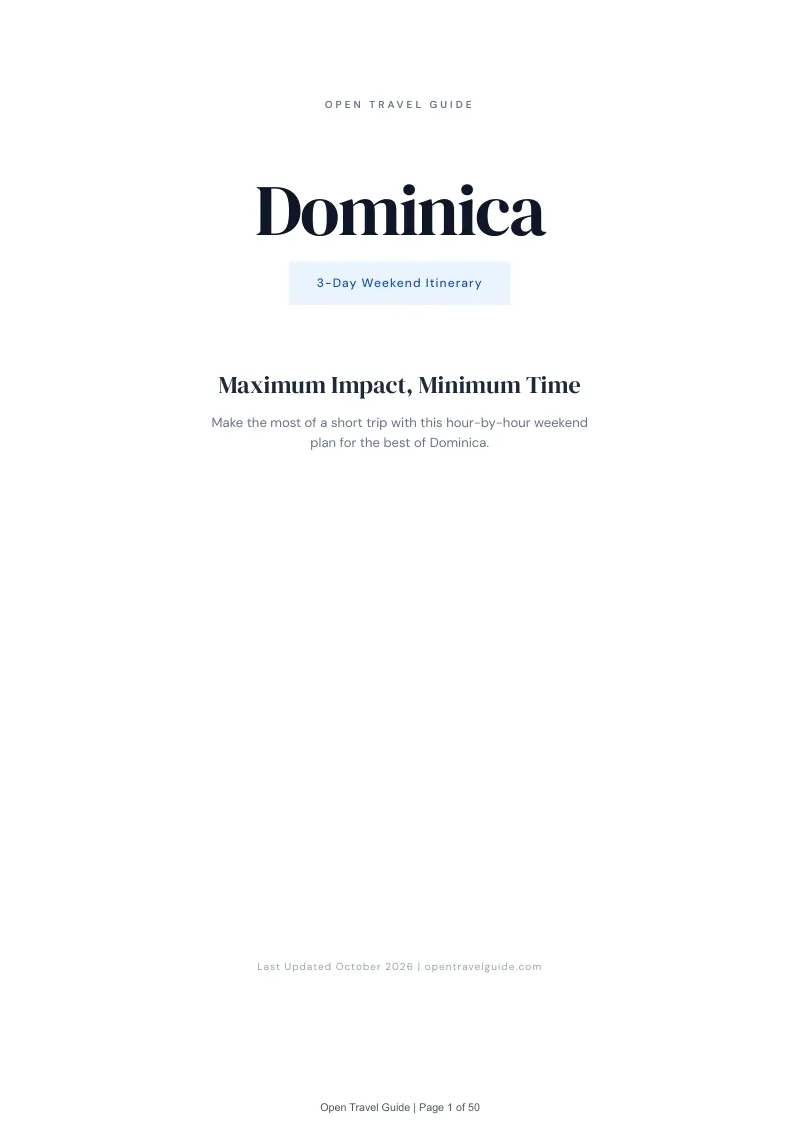 Dominica 3-Day Weekend Itinerary: Cover
