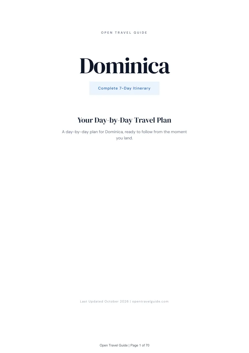Dominica 7-Day Itinerary: Cover