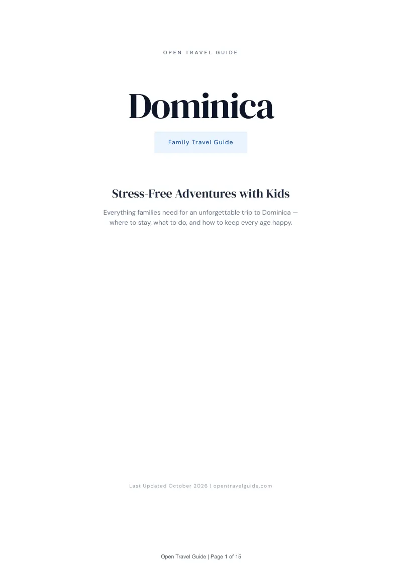 Dominica Family Travel Guide: Cover