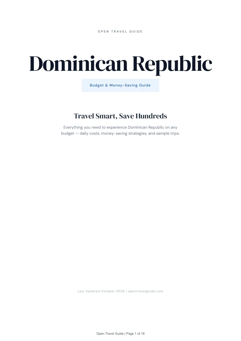 Dominican Republic Budget & Money-Saving Guide: Cover