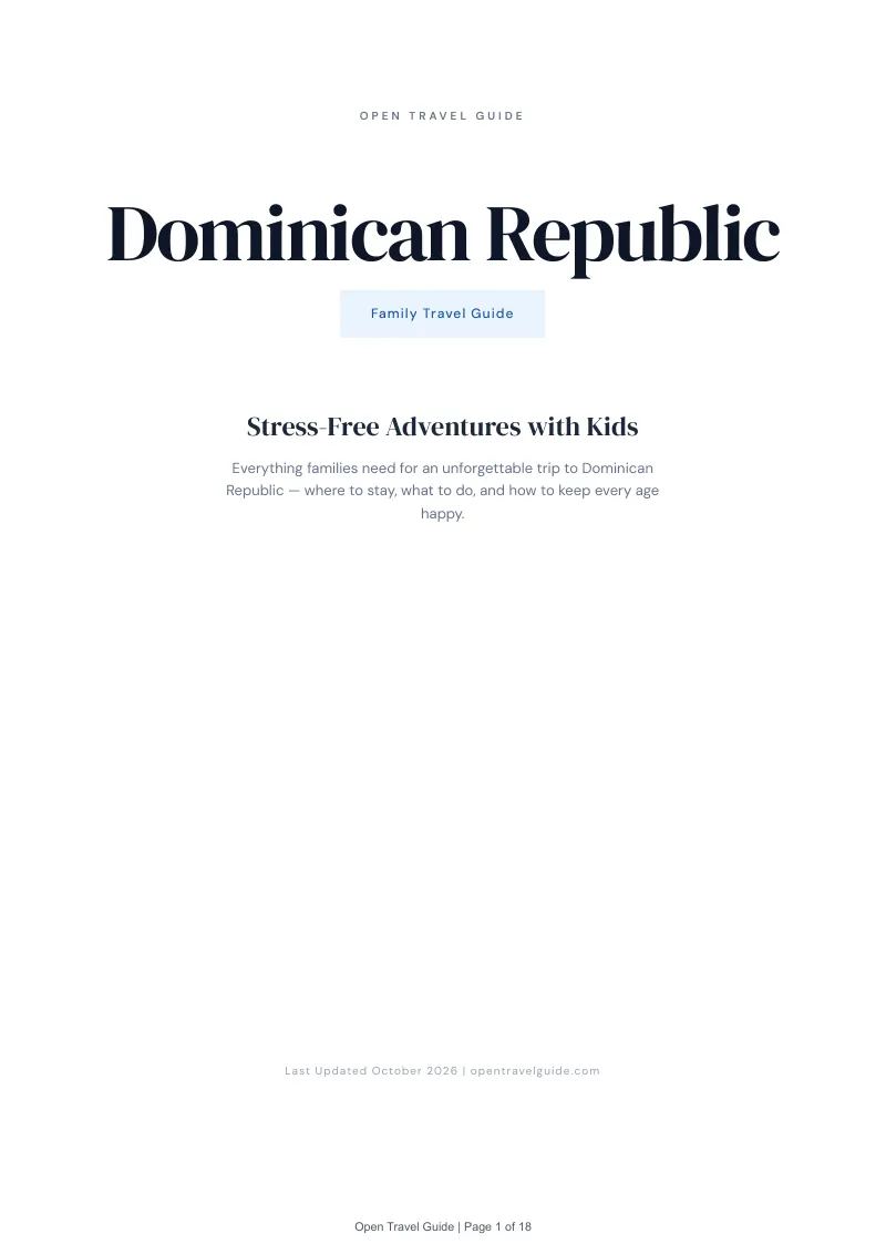 Dominican Republic Family Travel Guide: Cover