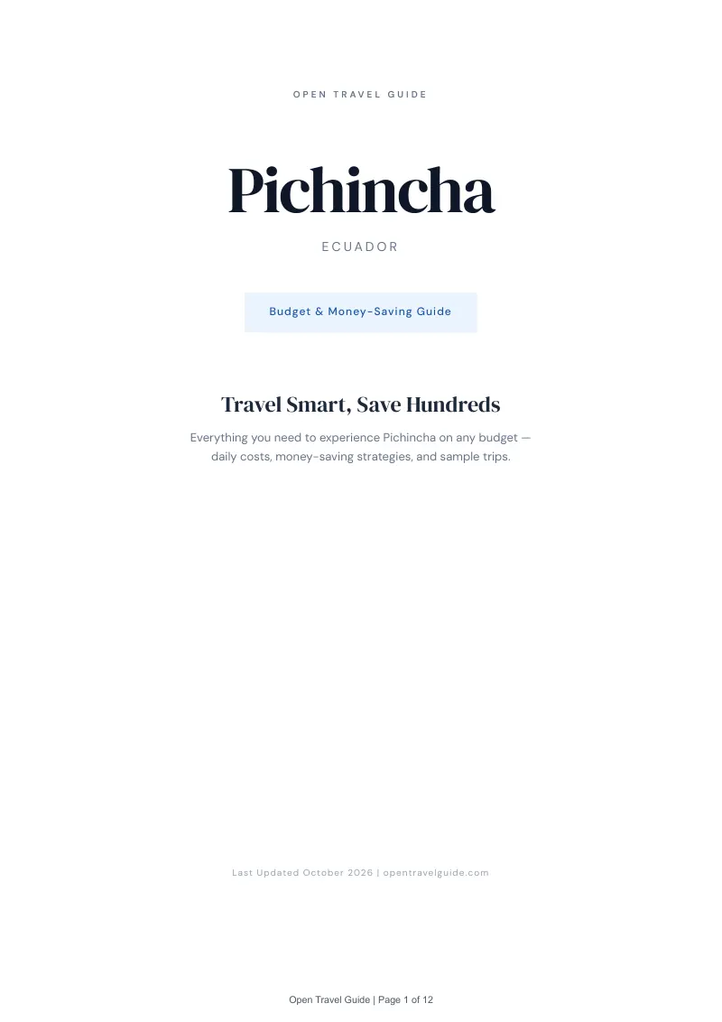 Pichincha Budget & Money-Saving Guide: Cover
