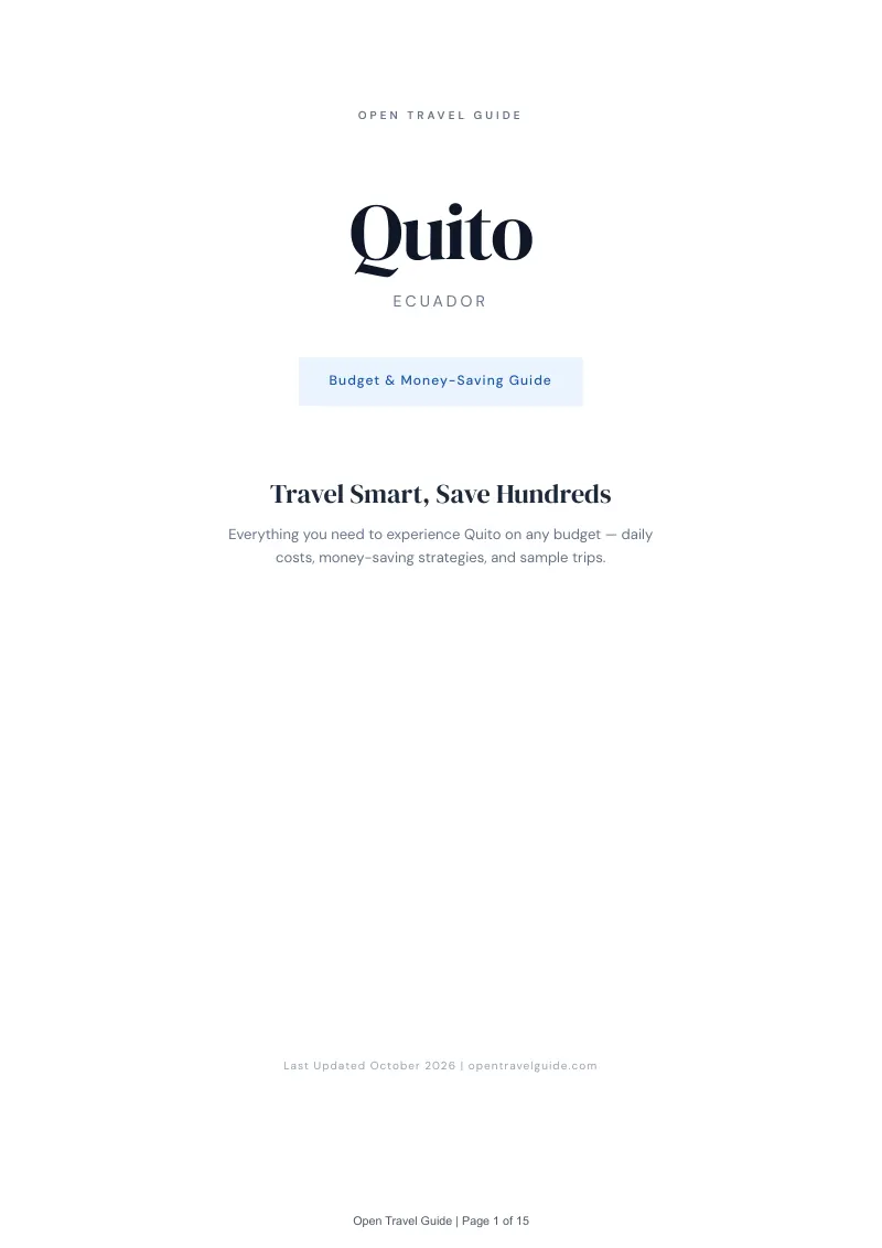 Quito Budget & Money-Saving Guide: Cover