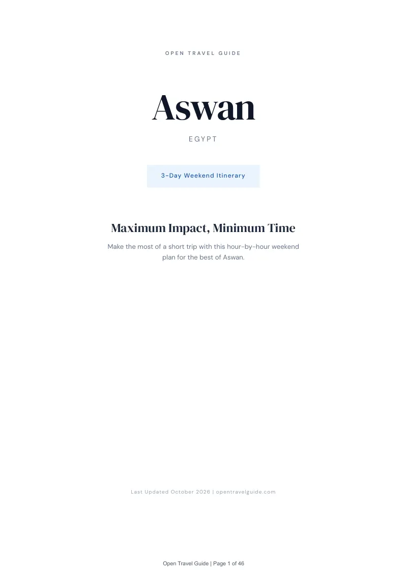 Aswan 3-Day Weekend Itinerary: Cover