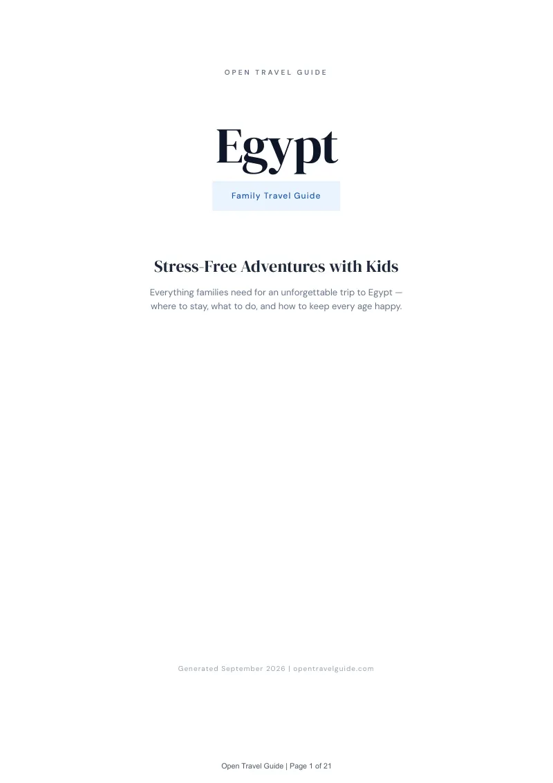Egypt Complete Travel Bundle: Family guide · Cover