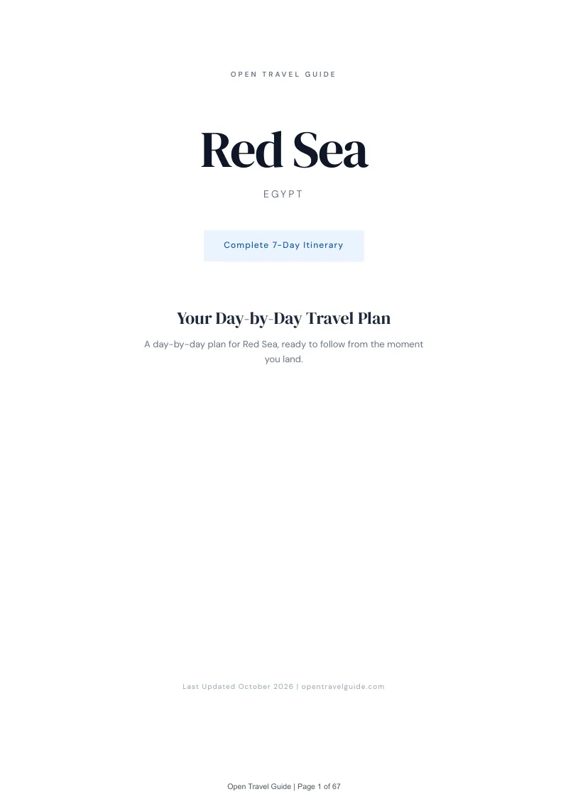 Red Sea 7-Day Itinerary: Cover