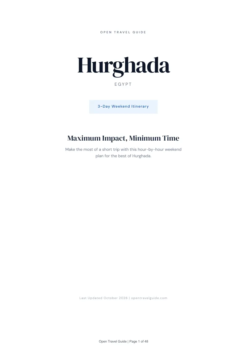 Hurghada 3-Day Weekend Itinerary: Cover