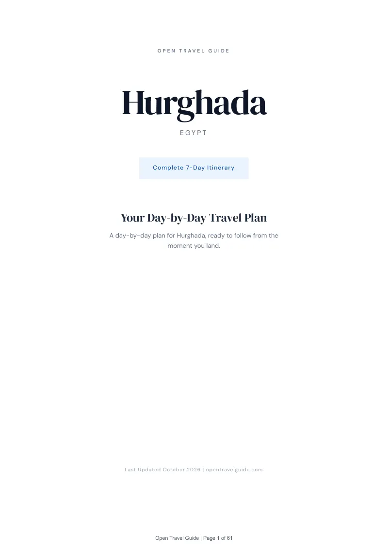 Hurghada 7-Day Itinerary: Cover