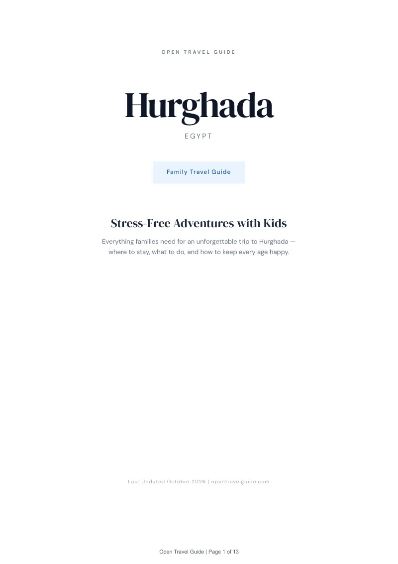 Hurghada Family Travel Guide: Cover