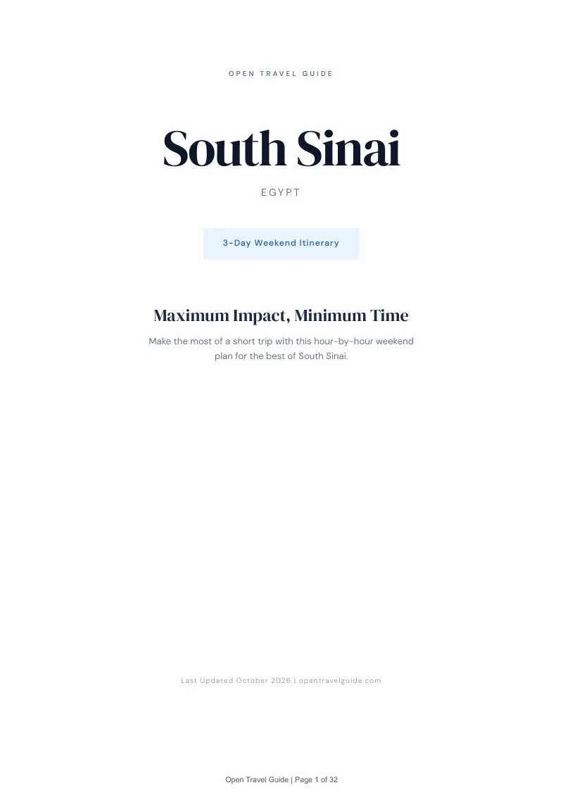 South Sinai 3-Day Weekend Itinerary: Cover