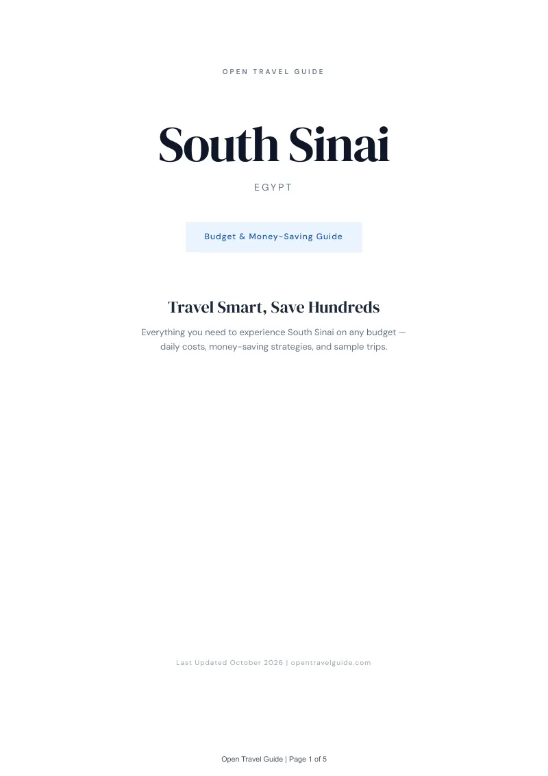 South Sinai Budget & Money-Saving Guide: Cover