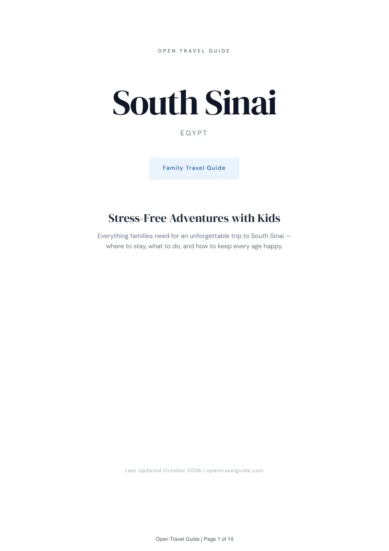 South Sinai Family Travel Guide: Cover