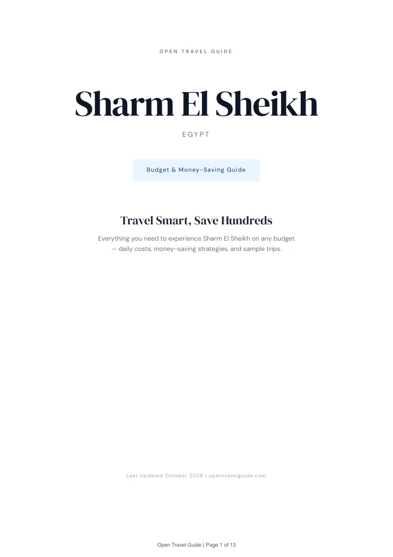 Sharm El Sheikh Budget & Money-Saving Guide: Cover