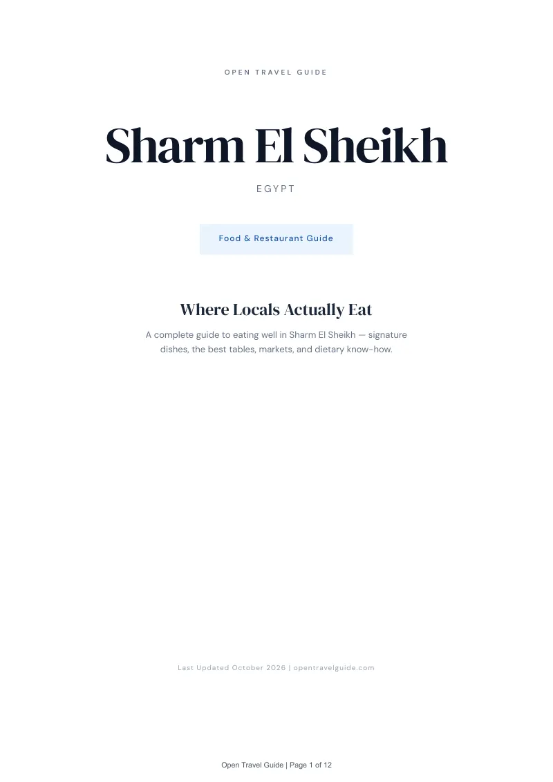 Sharm El Sheikh Food & Restaurant Guide: Cover
