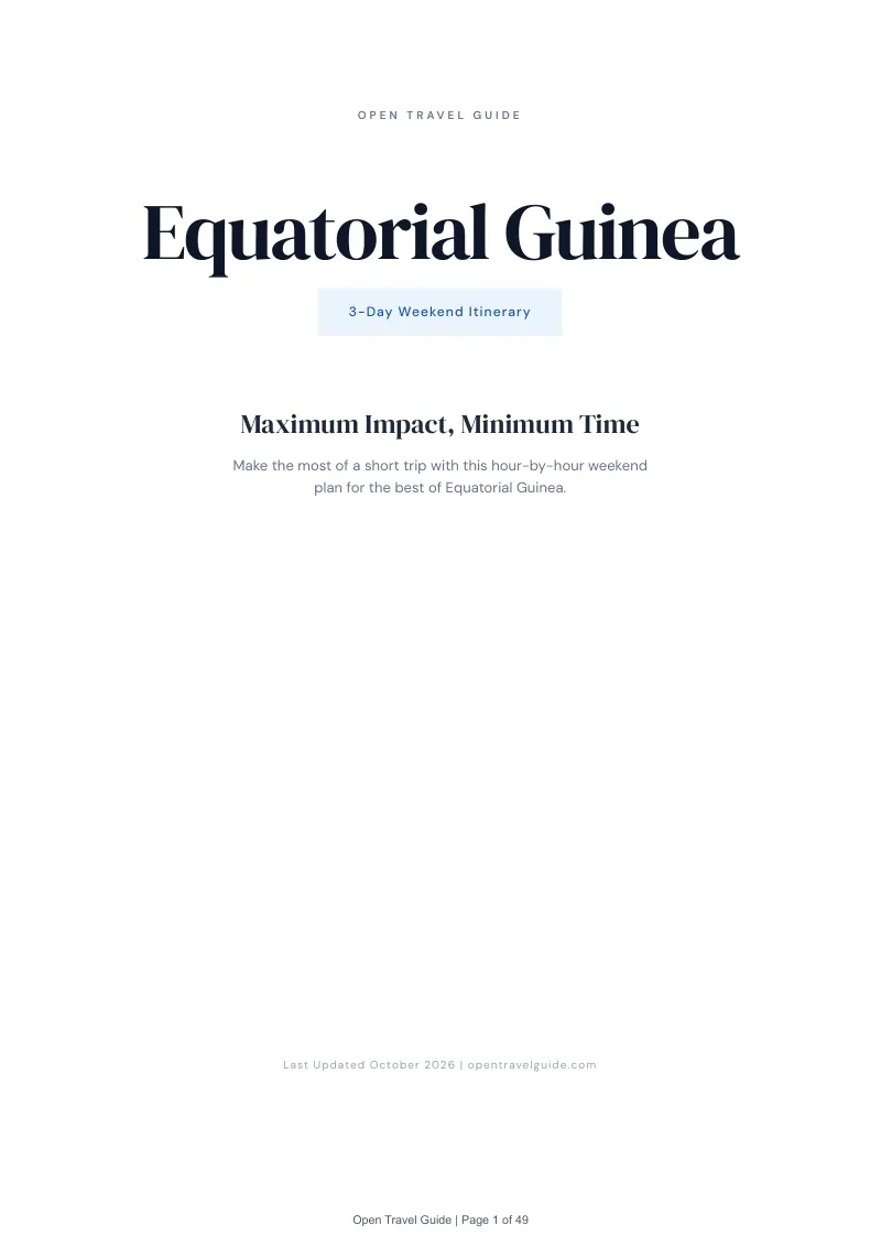 Equatorial Guinea 3-Day Weekend Itinerary: Cover