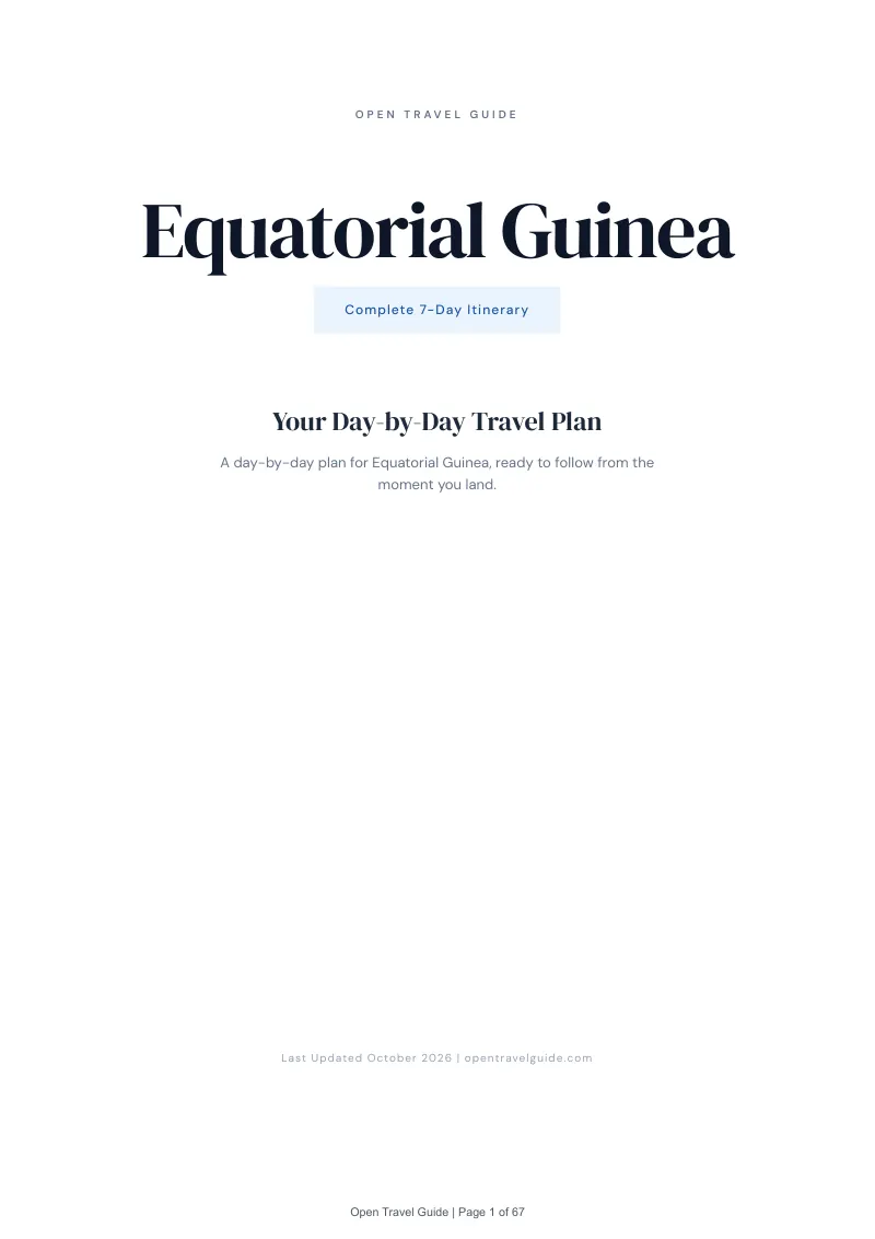 Equatorial Guinea 7-Day Itinerary: Cover