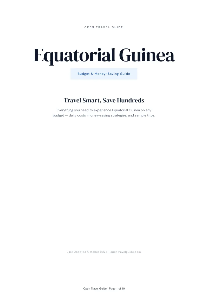 Equatorial Guinea Budget & Money-Saving Guide: Cover