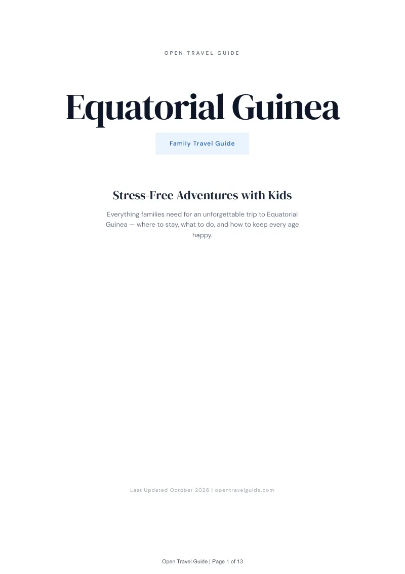 Equatorial Guinea Family Travel Guide: Cover