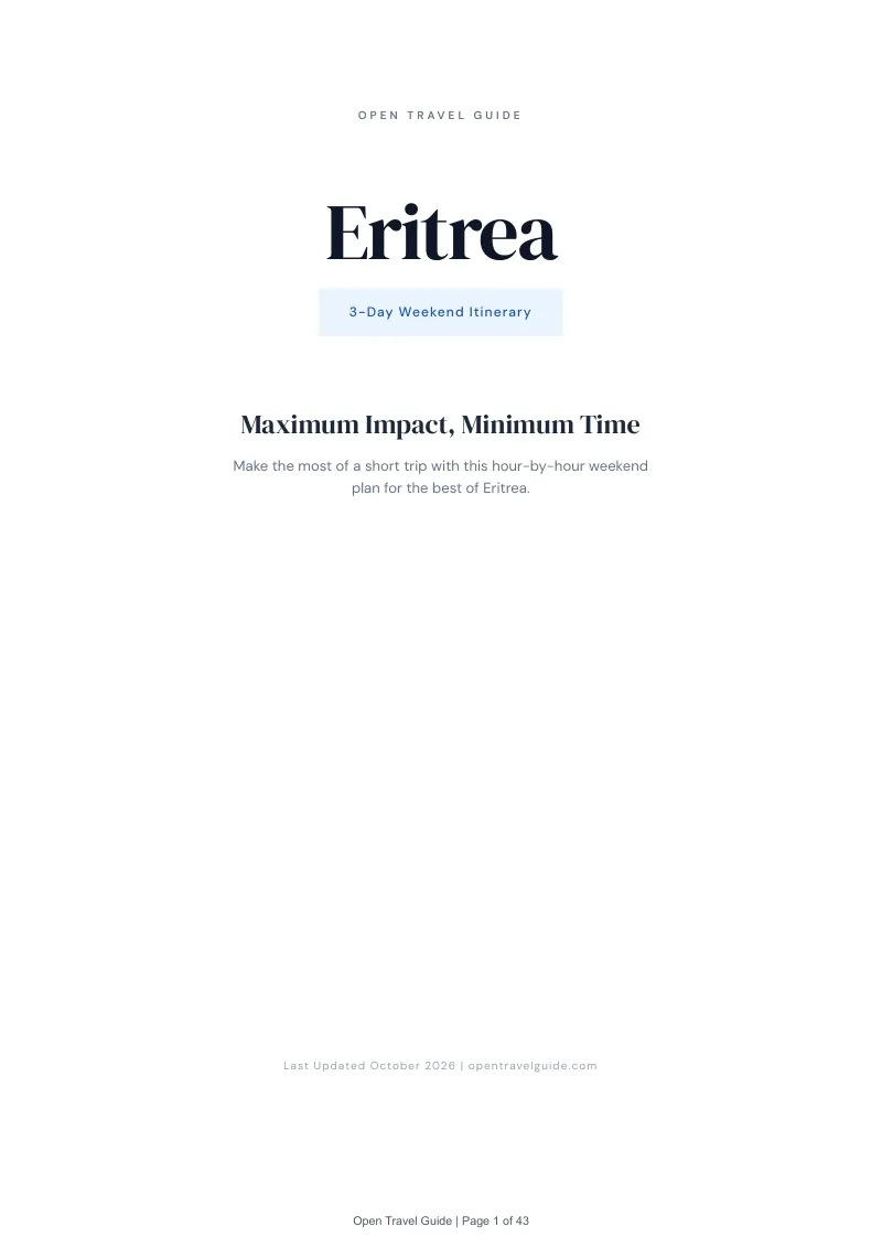 Eritrea 3-Day Weekend Itinerary: Cover