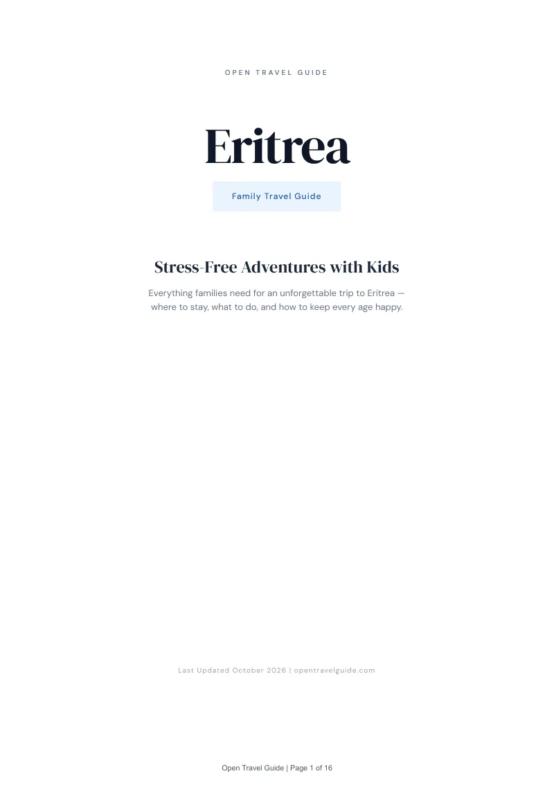 Eritrea Family Travel Guide: Cover