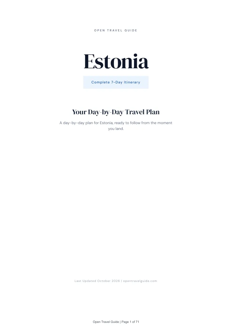Estonia 7-Day Itinerary: Cover