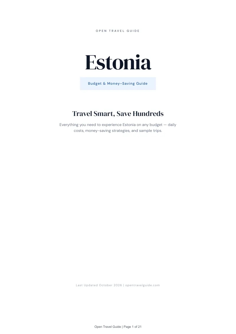 Estonia Budget & Money-Saving Guide: Cover