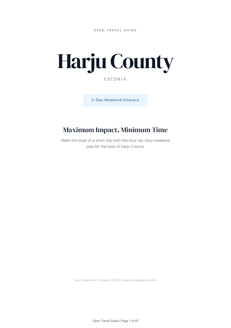 Harju 3-Day Weekend Itinerary: Cover