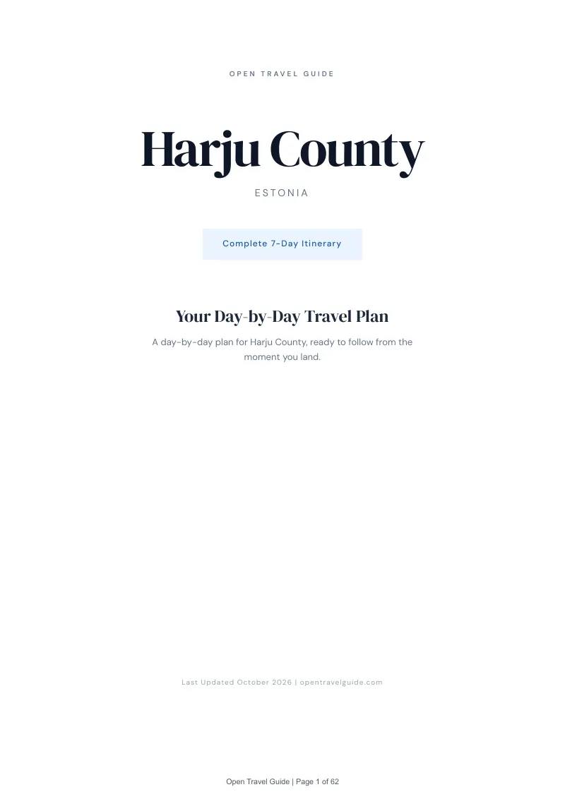 Harju 7-Day Itinerary: Cover