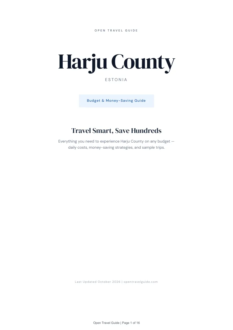 Harju Budget & Money-Saving Guide: Cover