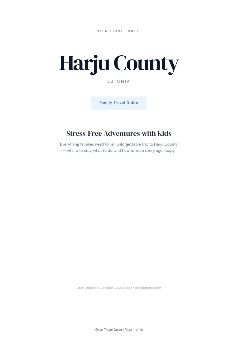 Harju Family Travel Guide: Cover