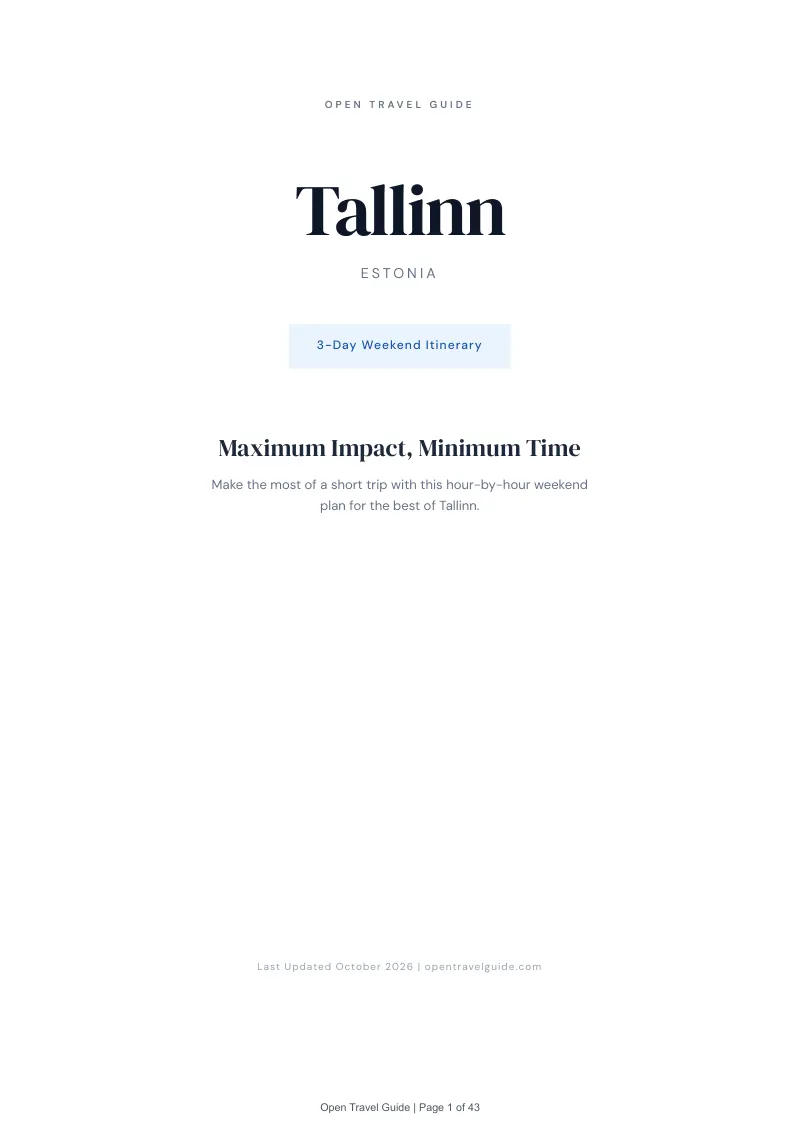 Tallinn 3-Day Weekend Itinerary: Cover