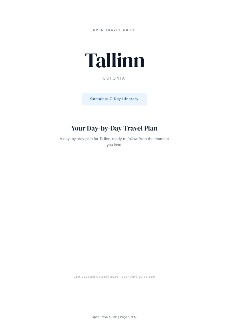 Tallinn 7-Day Itinerary: Cover