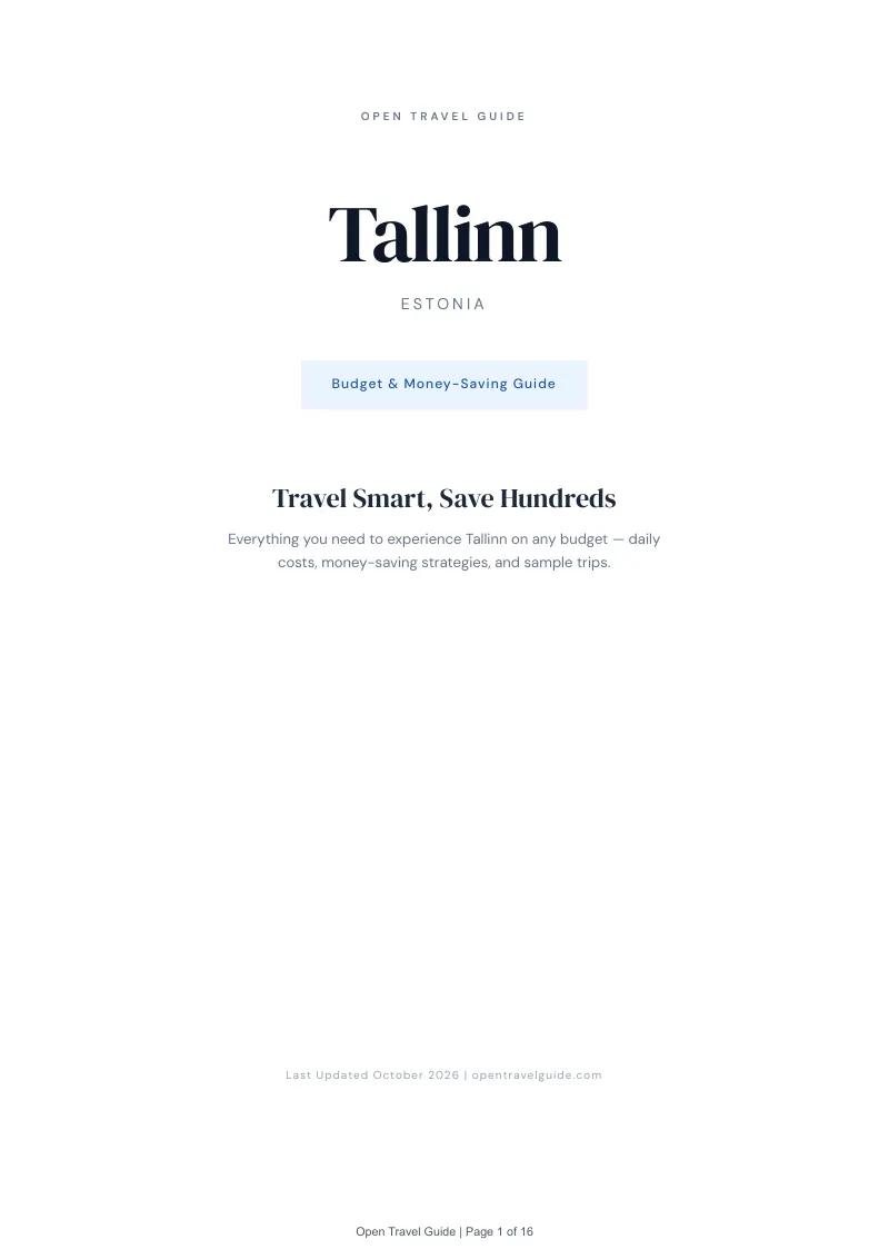 Tallinn Budget & Money-Saving Guide: Cover