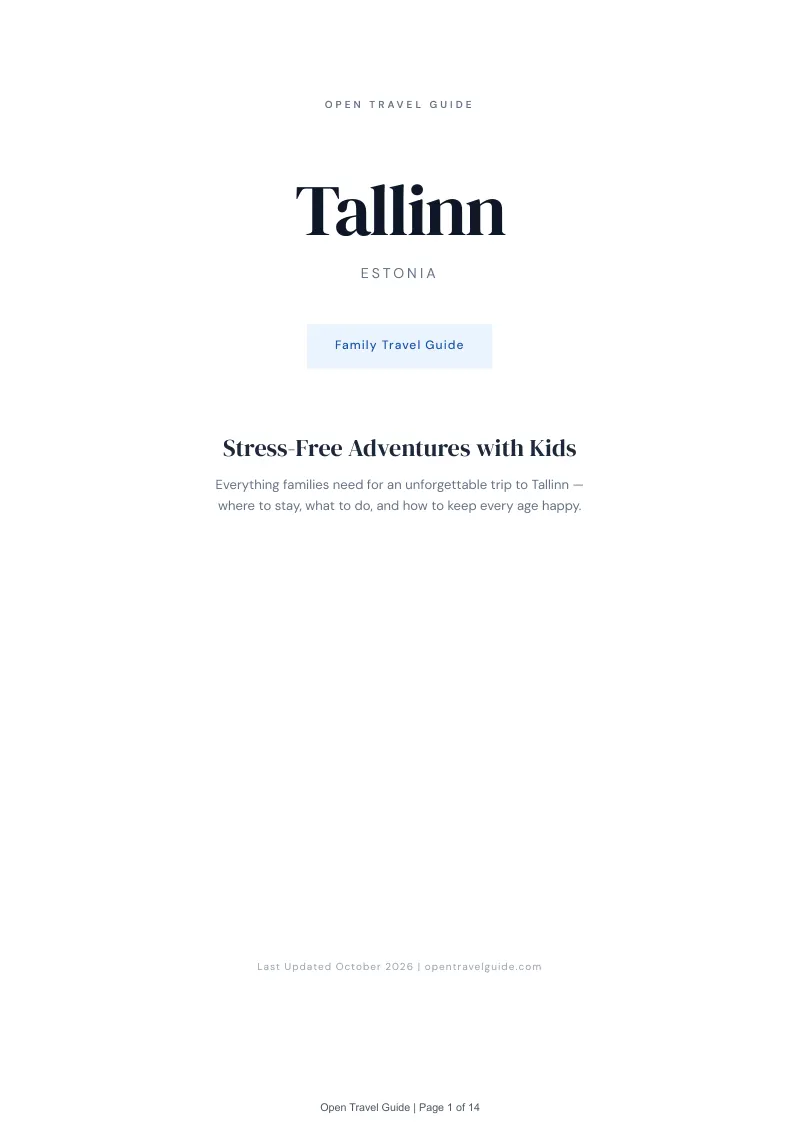 Tallinn Family Travel Guide: Cover